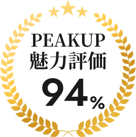 PEAKUP魅力評価 94%